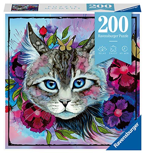 4005556129607 - RAVENSBURGER PUZZLE MOMENT: CAT EYE 200 PIECE JIGSAW PUZZLE FOR ADULTS – EVERY PIECE IS UNIQUE, SOFTCLICK TECHNOLOGY MEANS PIECES FIT TOGETHER PERFECTLY