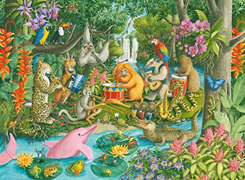 4005556133673 - RAVENSBURGER RAINFOREST RIVER BAND 100 PIECE XXL JIGSAW PUZZLE FOR KIDS - 13367 - EVERY PIECE IS UNIQUE, PIECES FIT TOGETHER PERFECTLY