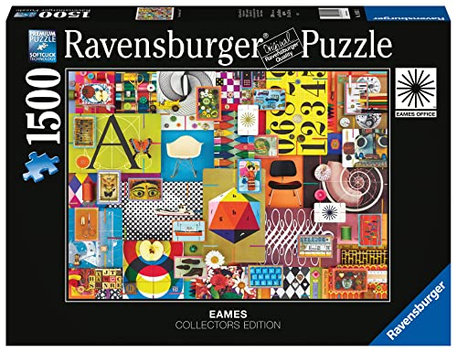 4005556169511 - RAVENSBURGER EAMES HOUSE OF CARDS 1500 PIECE JIGSAW PUZZLE FOR ADULTS – EVERY PIECE IS UNIQUE, SOFTCLICK TECHNOLOGY MEANS PIECES FIT TOGETHER PERFECTLY