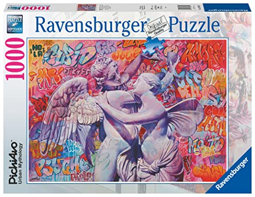 4005556169702 - RAVENSBURGER CUPID AND PSYCHE IN LOVE 1000 PIECE JIGSAW PUZZLE FOR ADULTS – EVERY PIECE IS UNIQUE, SOFTCLICK TECHNOLOGY MEANS PIECES FIT TOGETHER PERFECTLY