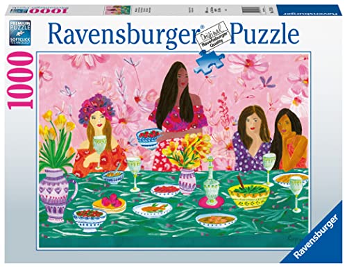 4005556171316 - RAVENSBURGER LADIES BRUNCH 1000 PIECE JIGSAW PUZZLE FOR ADULTS – EVERY PIECE IS UNIQUE, SOFTCLICK TECHNOLOGY MEANS PIECES FIT TOGETHER PERFECTLY