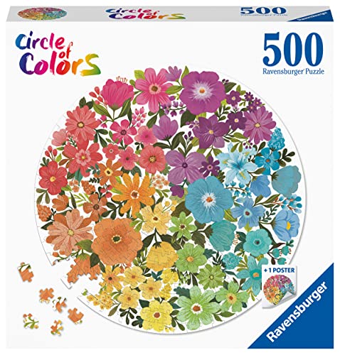 4005556171675 - RAVENSBURGER FLOWERS 500 PIECE JIGSAW PUZZLE FOR ADULTS – EVERY PIECE IS UNIQUE, SOFTCLICK TECHNOLOGY MEANS PIECES FIT TOGETHER PERFECTLY