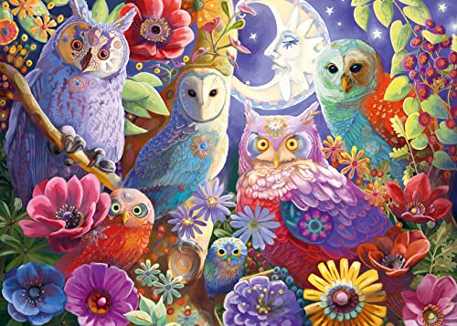 4005556174669 - RAVENSBURGER NIGHT OWL HOOT 300 PIECE LARGE FORMAT JIGSAW PUZZLE FOR ADULTS - 17466 - EVERY PIECE IS UNIQUE, SOFTCLICK TECHNOLOGY MEANS PIECES FIT TOGETHER PERFECTLY