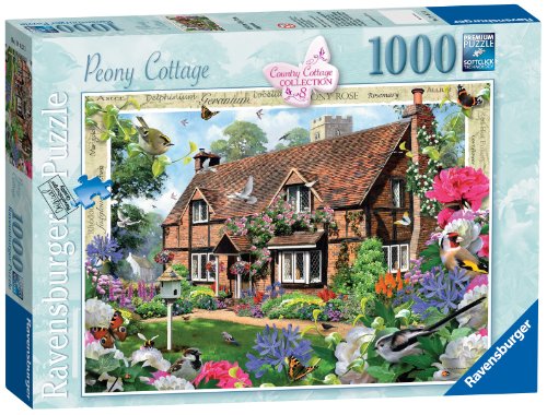 4005556194131 - 1000 PIECE COUNTRY COTTAGE COLLECTION PEONY COTTAGE PUZZLE