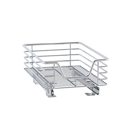 0040071120184 - HOUSEHOLD ESSENTIALS C1217-1 GLIDEZ SLIDING ORGANIZER - PULL OUT CABINET SHELF - CHROME - 11.5 INCHES WIDE