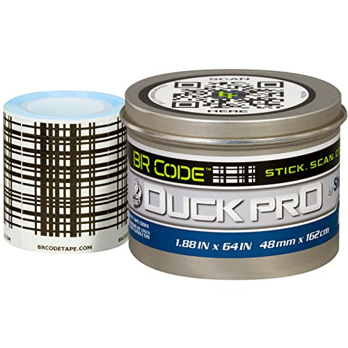 0040074029842 - DUCK PRO BY SHURTAPE BR CODE DUCT TAPE, SCANNABLE DIGITAL TAPE FOR CONNECTING PHYSICAL LOCATIONS WITH DIGITAL INFORMATION, PC 627 BR, 50 PREPRINTED CODES PER ROLL, 1.88 IN. X 64 IN, WHITE