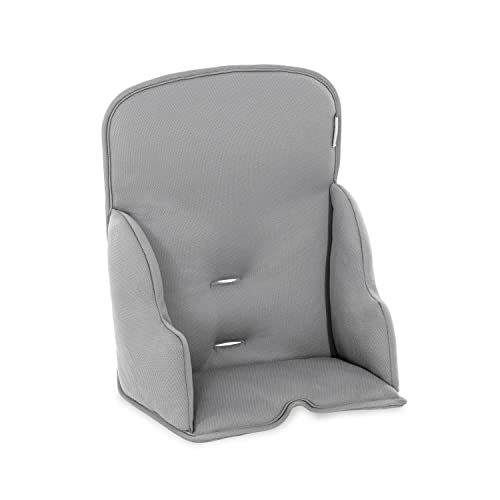 4007923667866 - HAUCK ALPHA COSY COMFORT - SEAT REDUCER FOR 6 MONTHS+ WITH REINFORCED SIDE PADDINGS AND EXTRA-HIGH BACKREST, STRETCH FABRIC, COMPATIBLE WITH ALL ALPHA+ WOODEN GROW-ALONG HIGHCHAIRS - GREY
