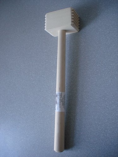 4008033314206 - NATURAL WOOD MEAT HAMMER FOR KITCHEN. COOKING UTENSILS, TABLEWARE. HEIGHT 11.8 INCHES (30CM)