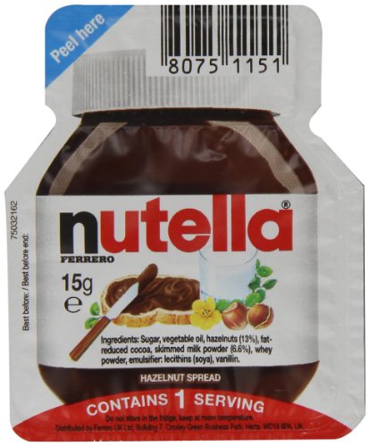 4008400400402 - NUTELLA SINGLE PORTIONS 15 GRAMS (PACK OF 120)