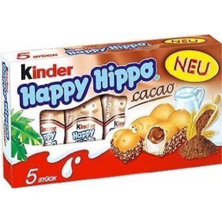 0400840044101 - KINDER HAPPY HIPPO COCOA CREAM BISCUITS : PACK OF 5 BISCUITS