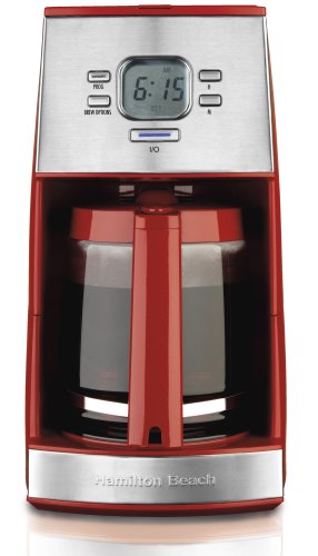 0040094432530 - HAMILTON BEACH 43253 ENSEMBLE 12-CUP COFFEEMAKER WITH GLASS CARAFE, RED