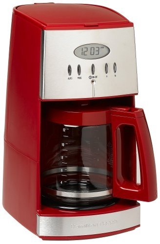 0040094916559 - HAMILTON BEACH ENSEMBLE 12-CUP COFFEEMAKER WITH GLASS CARAFE, RED