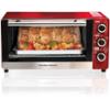 0040094918478 - HAMILTON BEACH 6-SLICE CONVECTION TOASTER/BROILER OVEN, CANDY APPLE RED