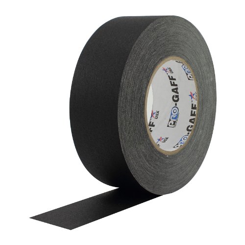 0401000007783 - 2 WIDTH PROTAPES PRO GAFF PREMIUM MATTE CLOTH GAFFER'S TAPE WITH RUBBER ADHESIVE, 11 MIL THICK, 55 YD LENGTH, BLACK (PACK OF 1)