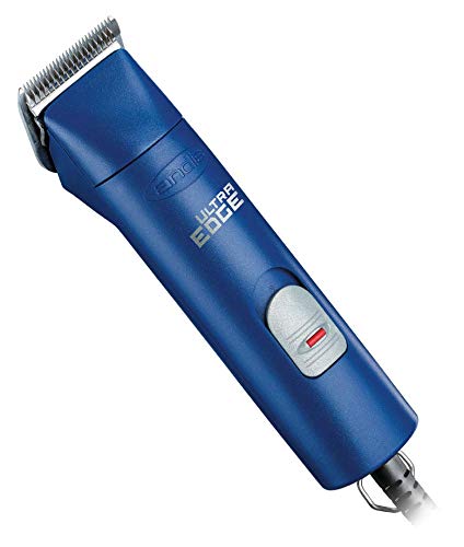 0040102233203 - ANDIS 23320 ULTRA EDGE DETACHABLE BLADE CLIPPER - SUPER 2-SPEED ROTARY MOTOR WITH MINIMAL NOISE, 3400-4400 STROKES PER MINUTE, INCLUDES 14-INCH HEAVY-DUTY CORD – FOR DOGS, BLUE