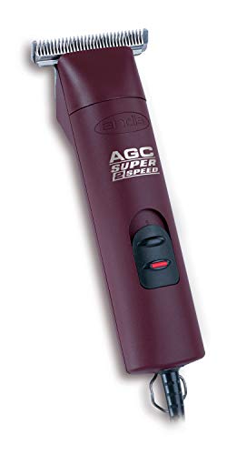 0040102233302 - ANDIS 23330 PROFESSIONAL AGC SUPER 2-SPEED HORSE CLIPPER WITH DETACHABLE BLADE - COOL & QUIET RUNNING DESIGN - INCLUDES ULTRA EDGE SIZE T-84 BLADE FOR COMPLETE HORSE GROOMING - BURGUNDY