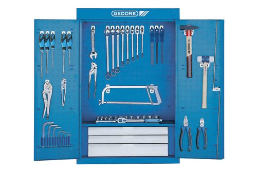 4010886661154 - GEDORE TOOL CABINET WITH ASSORTMENT OF HOOKS 1500 HS 11