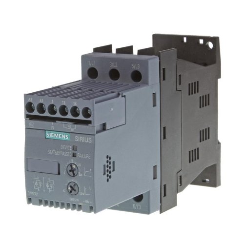 4011209719613 - SIEMENS 3RW30 16-1BB04 SOFT STARTER, SCREW TERMINALS, S00 SIZE, 200-480V RATED OPERATIONAL VOLTAGE, 24VAC/VDC CONTROL SUPPLY VOLTAGE, 9 A RATED OPERATIONAL CURRENT AT 40 DEGREES CELSIUS