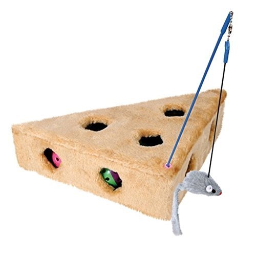 4011905045054 - TRIXIE 4505 CAT'S CHEESE WITH DANGLING TOY AND 3 PLAY BALLS 36 X 8 X 26 CM / 26 CM