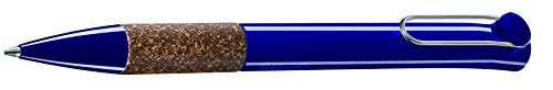 4012700967886 - PELIKAN ZETT BALLPOINT PEN WITH CORK FINGER GRIP, MEDIUM LINE, BLUE/BLUE INK, BLISTER CARD