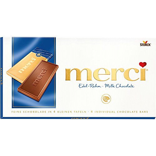 4014400914245 - MERCI FINE HIGH QUALITY MILK CHOCOLATE (4 INDIVIDUAL BARS) 100G