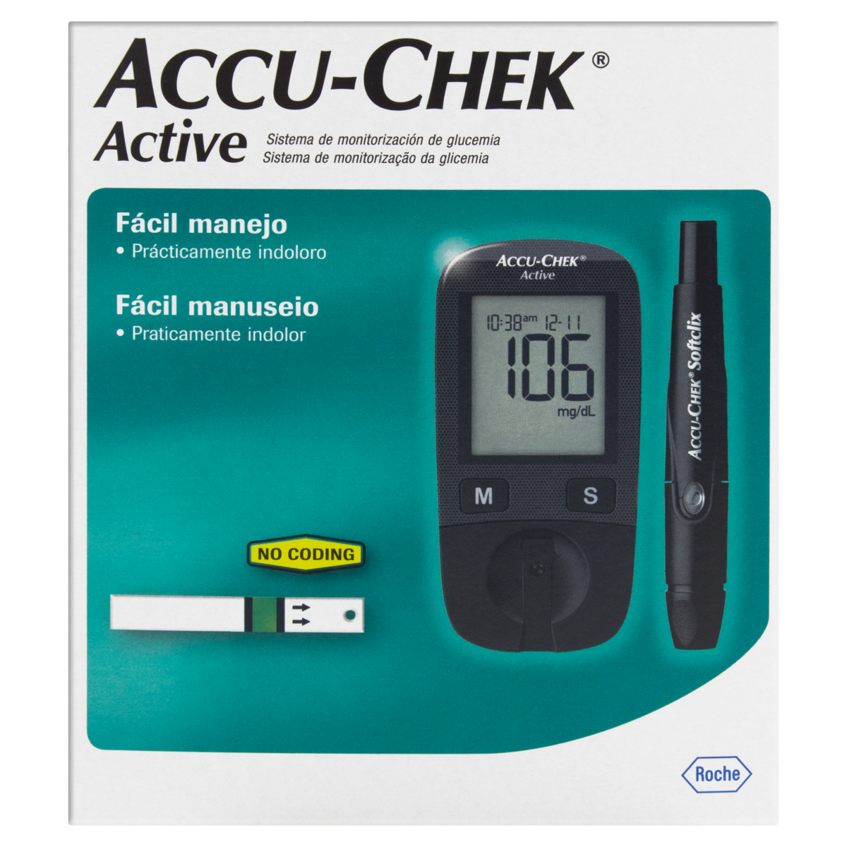 4015630064250 - MONITOR PARA TESTE DE GLICEMIA ACCU-CHEK ACTIVE