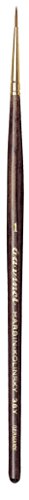4017505005702 - DA VINCI WATERCOLOR SERIES 36Y PAINT BRUSH, ROUND HARBIN KOLINSKY RED SABLE WITH ANTHRACITE HEXAGONAL HANDLE, SIZE 1