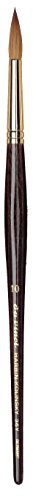 4017505005771 - DA VINCI WATERCOLOR SERIES 36Y PAINT BRUSH, ROUND HARBIN KOLINSKY RED SABLE WITH ANTHRACITE HEXAGONAL HANDLE, SIZE 10