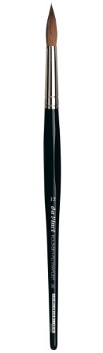 4017505005979 - DA VINCI WATERCOLOR SERIES 36 PAINT BRUSH, ROUND RUSSIAN RED SABLE WITH BLACK HANDLE, SIZE 12