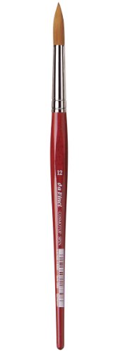 4017505118396 - DA VINCI WATERCOLOR SERIES 5580 COSMOTOP SPIN PAINT BRUSH, ROUND SYNTHETIC WITH RED HANDLE, SIZE 12