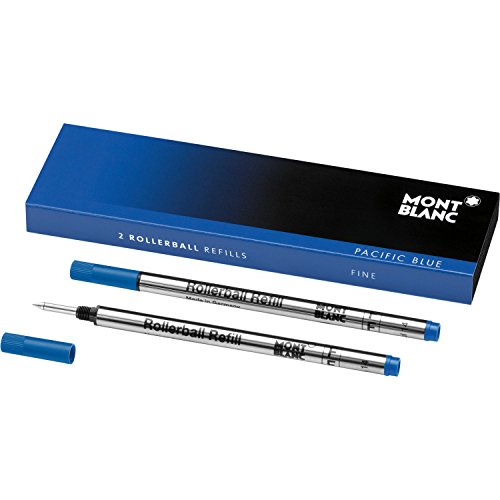 4017941591227 - MONT BLANC ROLLERBALL REFILL, FINE 2X1, PACIFIC BLUE