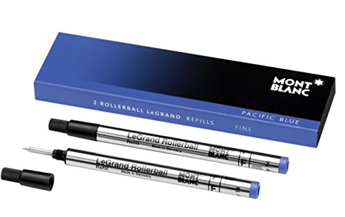 4017941591265 - MONT BLANC ROLLERBALL REFILL, LEGRAND FINE 2X1, PACIFIC BLUE
