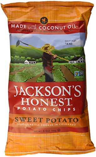 0040201435164 - JACKSON'S HONEST SWEET POTATO CHIPS, COOKED IN COCONUT OIL, PALEO FRIENDLY, 5 OZ, (2 PACK)
