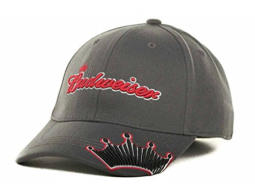 4020306924998 - BUDWEISER ROSTER ONEFIT L/XL STRETCH FIT GRAY BEER CAP HAT