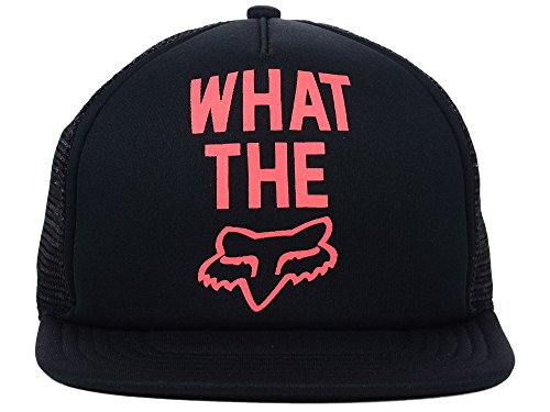 4020436367870 - FOX RACING 'WHAT THE FOX' SENSOR TRUCKER ADJUSTABLE SNAPBACK CAP HAT (ONE SIZE, BLACK)