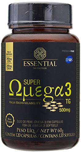 0040232912139 - SUPER OMEGA 3 TG 500MG 120 CÁPSULAS ESSENTIAL NUTRITION