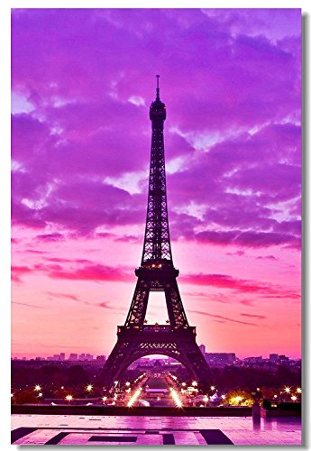 4032261557418 - HOMMOMH 50 X 60 BLANKET COMFORT WARMTH SOFT EIFFEL TOWER LANDSCAPE PARIS CITY GIRL