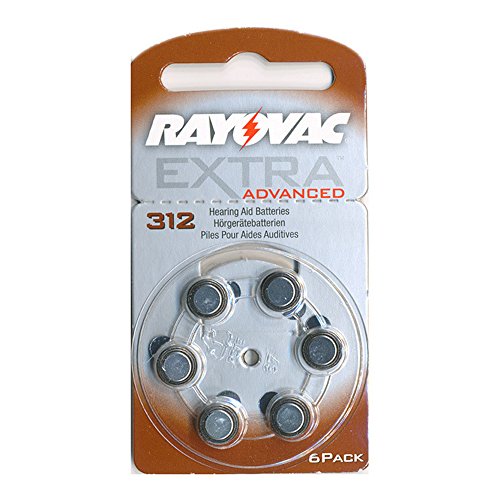 4040849495908 - RAYOVAC TYPE 312 HEARING AID BATTERIES (6 PACK)