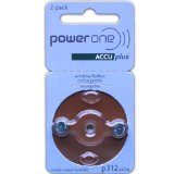 4043752145557 - ACCU PLUS SIZE 312 RECHARGEABLE HEARING AID BATTERIES