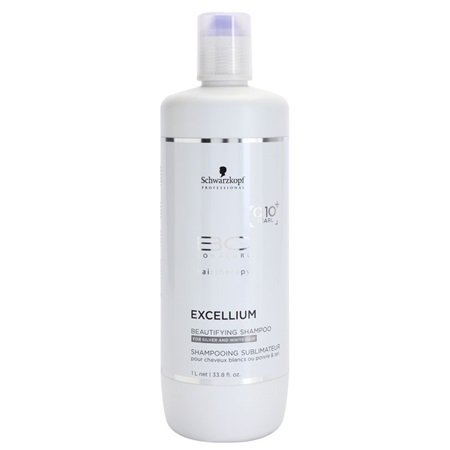 4045787322545 - SCHWARZKOPF PROFESSIONAL BC BONACURE EXCELLIUM BEAUTIFYING SHAMPOO FOR WHITE AND SILVER HAIR (EXCLUSIVE AGE-DEFYING FORMULA COMBINING Q10+ BLACK PEARL) 34 OZ