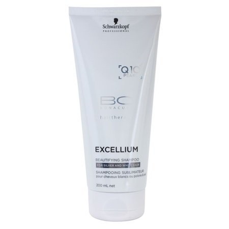 4045787322569 - SCHWARZKOPF PROFESSIONAL BC BONACURE EXCELLIUM BEAUTIFYING SHAMPOO FOR WHITE AND SILVER HAIR (EXCLUSIVE AGE-DEFYING FORMULA COMBINING Q10+ BLACK PEARL) 6.7 OZ