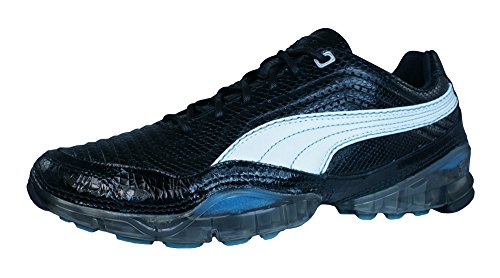4048668353027 - PUMA CELL MEIO L WOMENS LEATHER RUNNING SNEAKERS / SHOES-BLACK-9