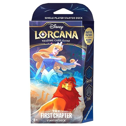 4050368981684 - RAVENSBURGER DISNEY LORCANA: THE FIRST CHAPTER TCG STARTER DECK SAPPHIRE & STEEL FOR AGES 8 AND UP