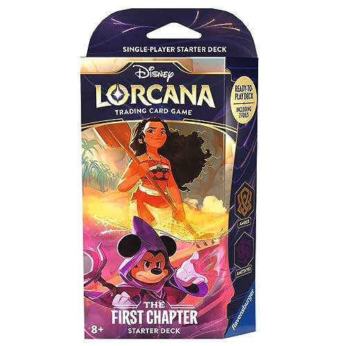 4050368981691 - RAVENSBURGER DISNEY LORCANA: THE FIRST CHAPTER TCG STARTER DECK AMBER & AMETHYST FOR AGES 8 AND UP