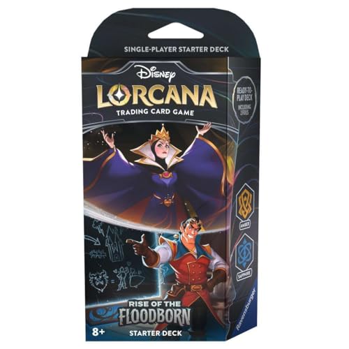 4050368982353 - RAVENSBURGER DISNEY LORCANA: RISE OF THE FLOODBORN TCG STARTER DECK AMBER & SAPPHIRE FOR AGES 8 AND UP