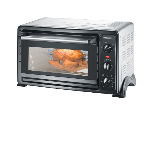 4051709395702 - SEVERIN MINI OVEN 28 LITRE WITH HOT AIR FUNCTION BRUSHED STAINLESS STEEL