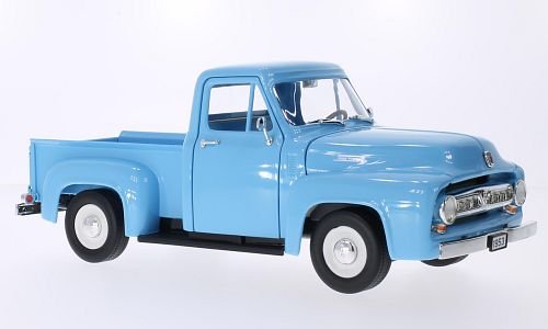 4052176584088 - FORD F-100 PICK UP, LIGHT BLUE, 1953, MODEL CAR, READY-MADE, LUCKY THE CAST 1:18