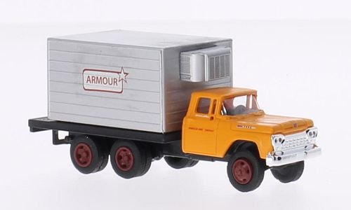 4052176631478 - FORD F-500 BOX TRUCK, ARMOUR FOODS, 1960, MODEL CAR, READY-MADE, CLASSIC METAL WORKS 1:87