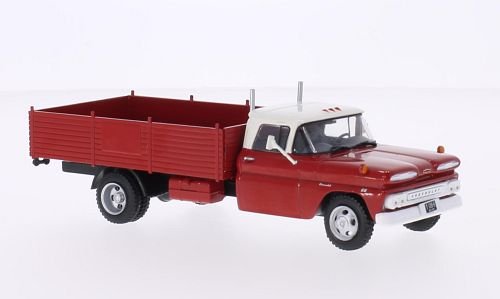 4052176652268 - CHEVROLET C30 TRUCK, RED/WHITE, 1961, MODEL CAR, READY-MADE, WHITEBOX 1:43