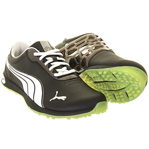 4053059334004 - PUMA GOLF MEN'S BIOFUSION SPIKELESS GOLF SHOES - US 8 - BLACK/WHITE/YELLOW